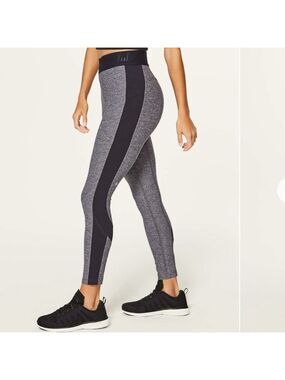 Lululemon Box It Out Tight Leggings Heathered Black / Black Size 6